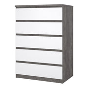 Naia Chest of 5 Drawers – Concrete Grey – image 3