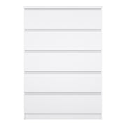 Naia Chest of 5 Drawers – White Gloss – image 2
