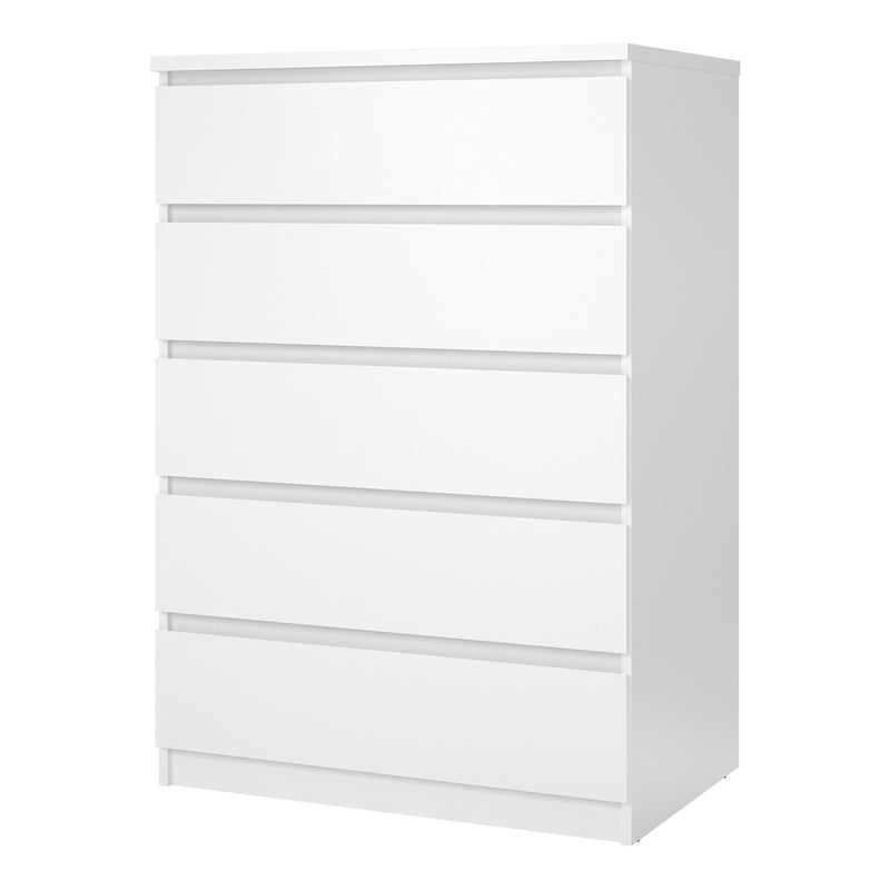 Naia Chest of 5 Drawers – White Gloss – image 3