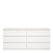 Naia Wide Chest of 6 Drawers (3+3) – White – image 2