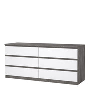 Naia Wide Chest of 6 Drawers (3+3) – Concrete Grey – image 3