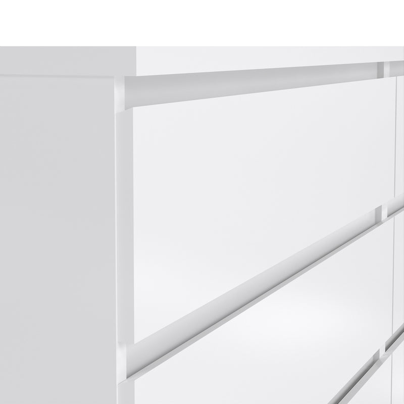 Naia Wide Chest of 6 Drawers (3+3) – White Gloss – image 6