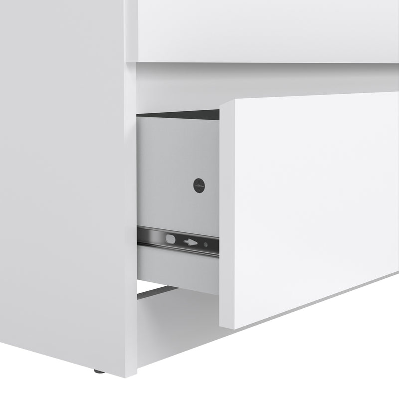 Naia Wide Chest of 6 Drawers (3+3) – White Gloss – image 7