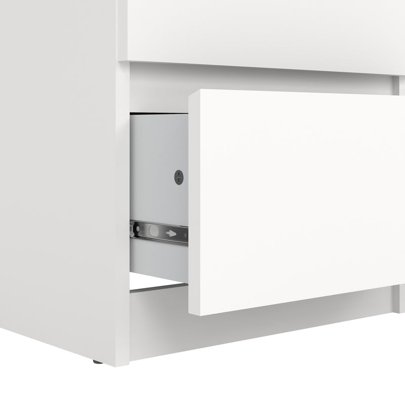 Naia Narrow Chest of 5 Drawers – White – image 7