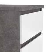 Naia Narrow Chest of 5 Drawers – Concrete Grey – image 6