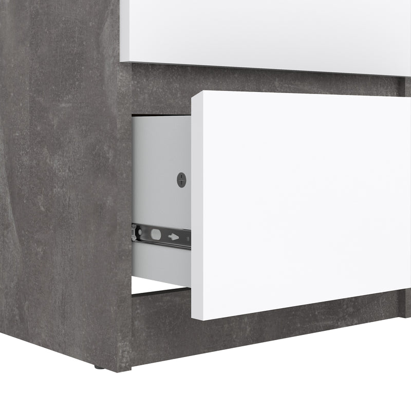 Naia Narrow Chest of 5 Drawers – Concrete Grey – image 7