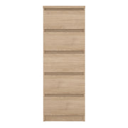 Naia Narrow Chest of 5 Drawers – Hickory Oak – image 2