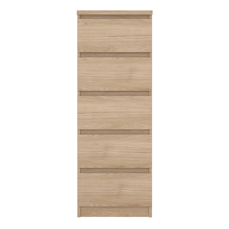 Naia Narrow Chest of 5 Drawers – Hickory Oak – image 2