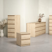 Naia Narrow Chest of 5 Drawers – Hickory Oak – image 6