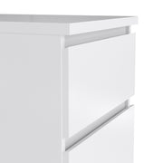 Naia Narrow Chest of 5 Drawers – White Gloss – image 6