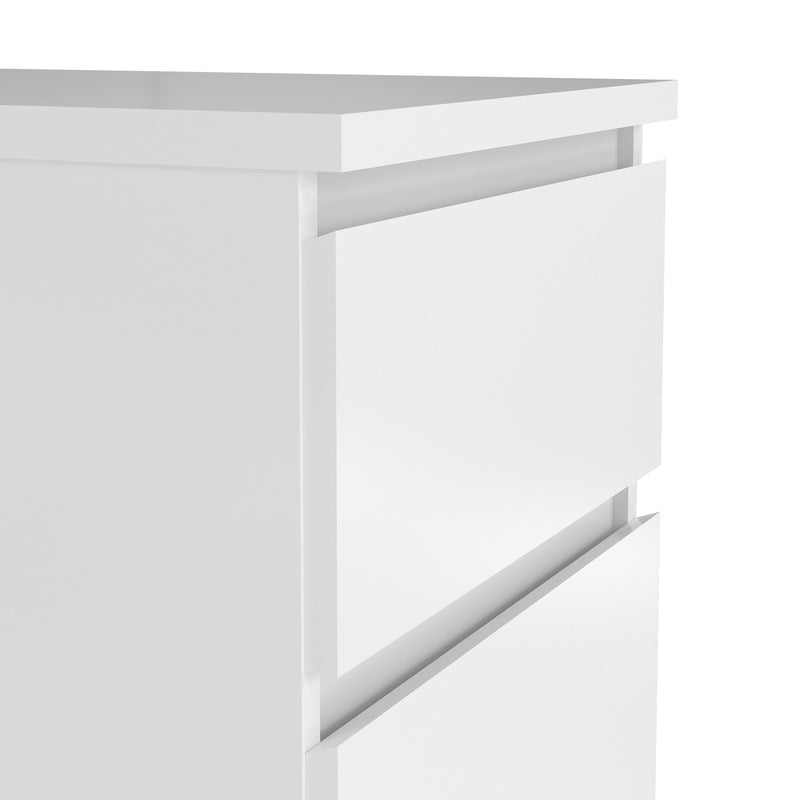 Naia Narrow Chest of 5 Drawers – White Gloss – image 6