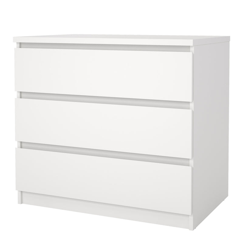 Naia Chest of 3 Drawers – White – image 3
