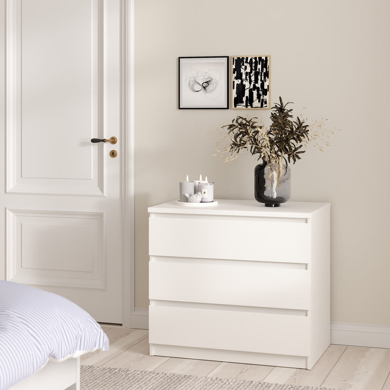 Naia Chest of 3 Drawers – White – image 5