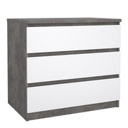 Naia Chest of 3 Drawers – Concrete Grey – image 1