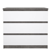 Naia Chest of 3 Drawers – Concrete Grey – image 2