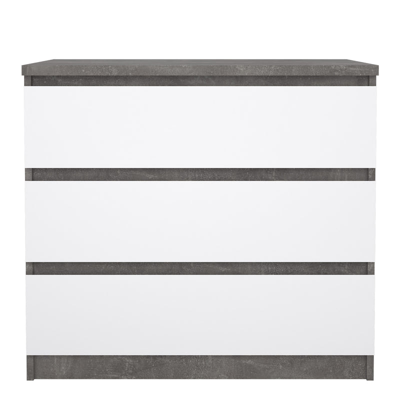 Naia Chest of 3 Drawers – Concrete Grey – image 2