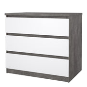 Naia Chest of 3 Drawers – Concrete Grey – image 3
