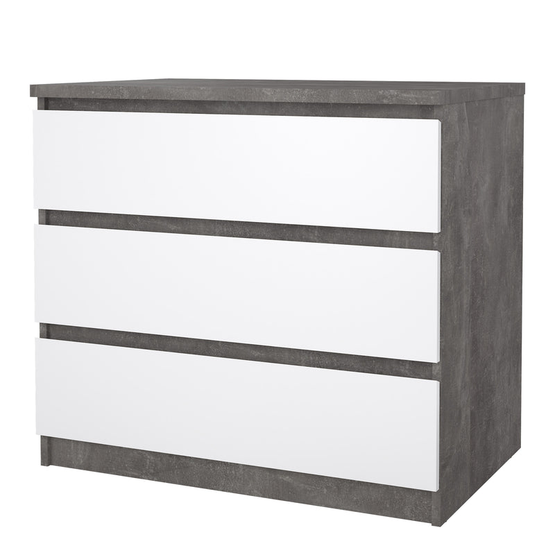 Naia Chest of 3 Drawers – Concrete Grey – image 3