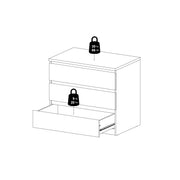 Naia Chest of 3 Drawers – Hickory Oak – image 12