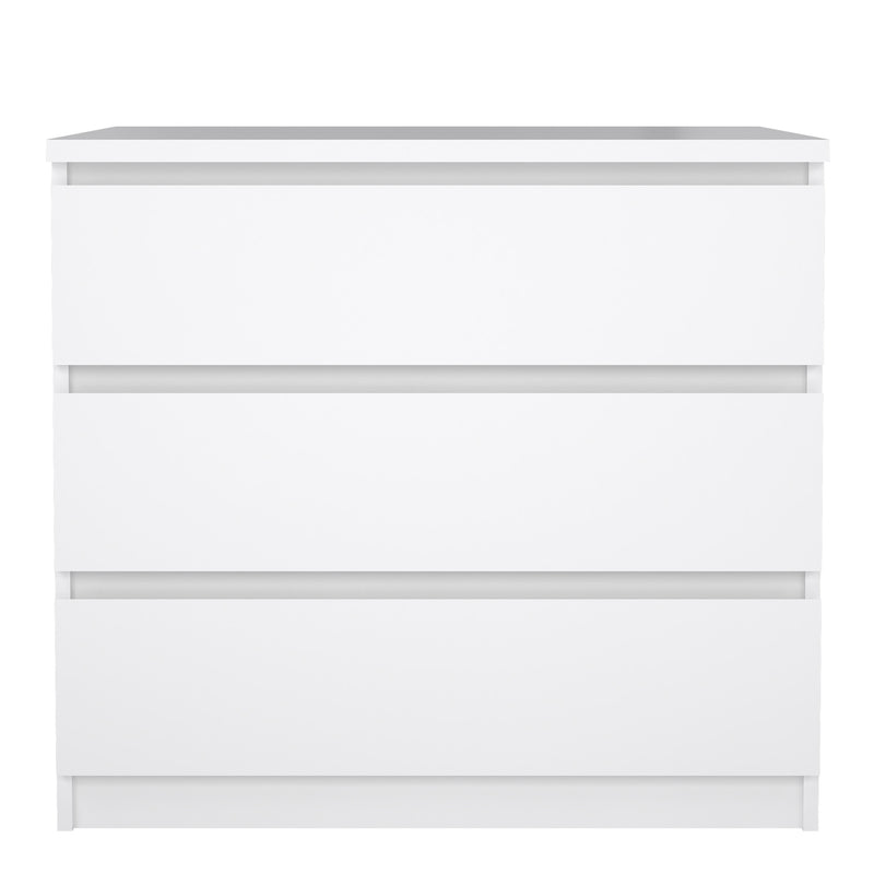 Naia Chest of 3 Drawers – White Gloss – image 2