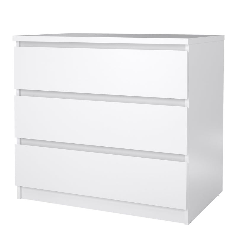 Naia Chest of 3 Drawers – White Gloss – image 3