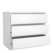 Naia Chest of 3 Drawers – White Gloss – image 4