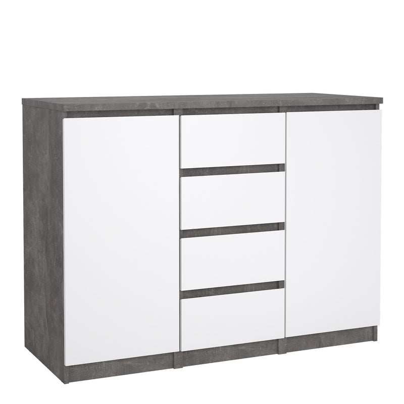 Naia Sideboard 4 Drawers 2 Doors in Jackson – Concrete Grey – image 1