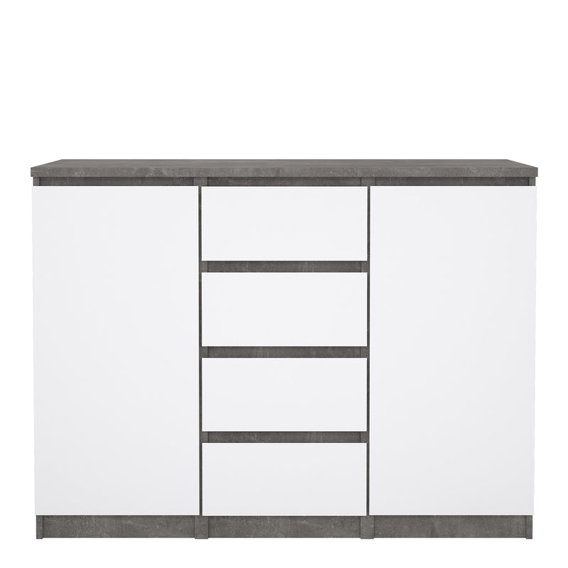 Naia Sideboard 4 Drawers 2 Doors in Jackson – Concrete Grey – image 2