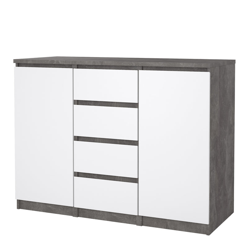 Naia Sideboard 4 Drawers 2 Doors in Jackson – Concrete Grey – image 3