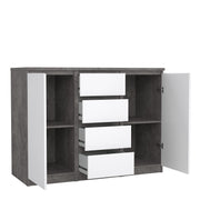 Naia Sideboard 4 Drawers 2 Doors in Jackson – Concrete Grey – image 4