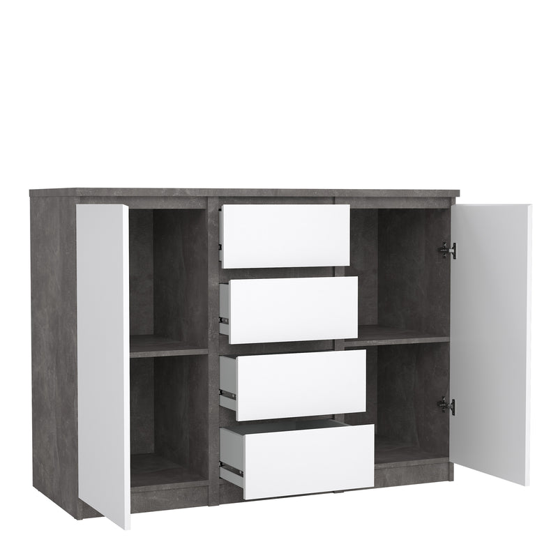 Naia Sideboard 4 Drawers 2 Doors in Jackson – Concrete Grey – image 4