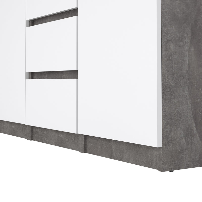 Naia Sideboard 4 Drawers 2 Doors in Jackson – Concrete Grey – image 7