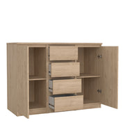 Naia Sideboard 4 Drawers 2 Doors in Jackson – Hickory Oak – image 4