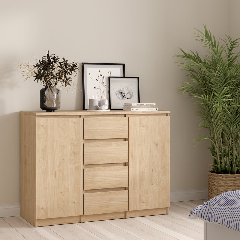 Naia Sideboard 4 Drawers 2 Doors in Jackson – Hickory Oak – image 5