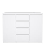 Naia Sideboard 4 Drawers 2 Doors in Jackson – White Gloss – image 2