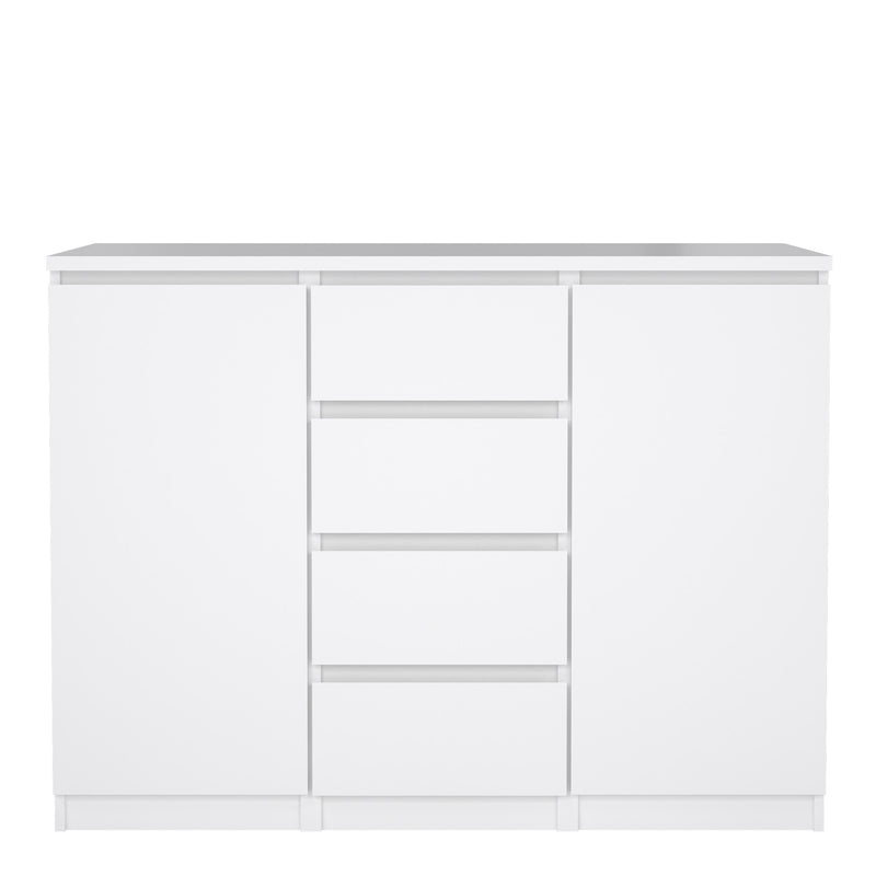 Naia Sideboard 4 Drawers 2 Doors in Jackson – White Gloss – image 2