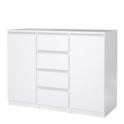 Naia Sideboard 4 Drawers 2 Doors in Jackson – White Gloss – image 3