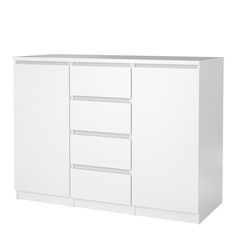 Naia Sideboard 4 Drawers 2 Doors in Jackson – White Gloss – image 3