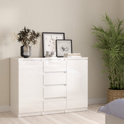 Naia Sideboard 4 Drawers 2 Doors in Jackson – White Gloss – image 5