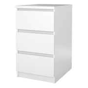 Naia Bedside 3 Drawers – White Gloss – image 3