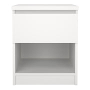 Naia Bedside 1 Drawer 1 Shelf – White – image 2