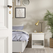 Naia Bedside 1 Drawer 1 Shelf – White – image 5
