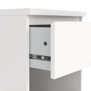 Naia Bedside 1 Drawer 1 Shelf – White – image 6
