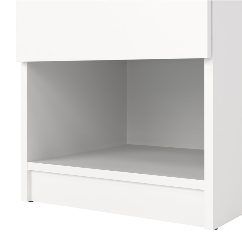 Naia Bedside 1 Drawer 1 Shelf – White – image 7
