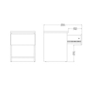 Naia Bedside 1 Drawer 1 Shelf – White – image 9