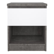 Naia Bedside 1 Drawer 1 Shelf – Concrete Grey – image 2