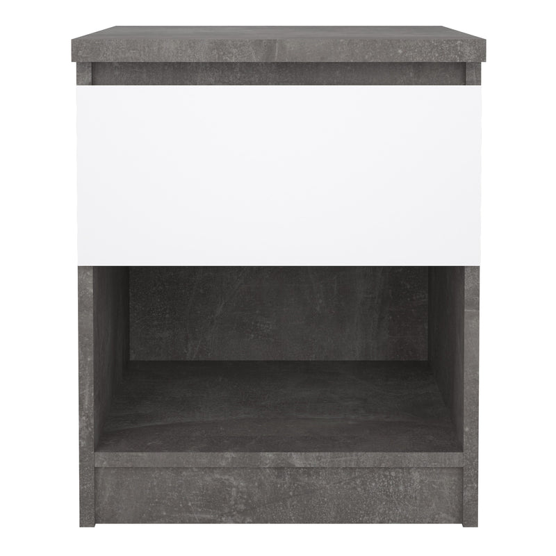 Naia Bedside 1 Drawer 1 Shelf – Concrete Grey – image 2