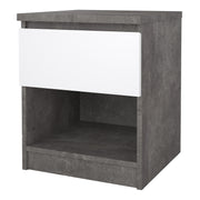 Naia Bedside 1 Drawer 1 Shelf – Concrete Grey – image 3