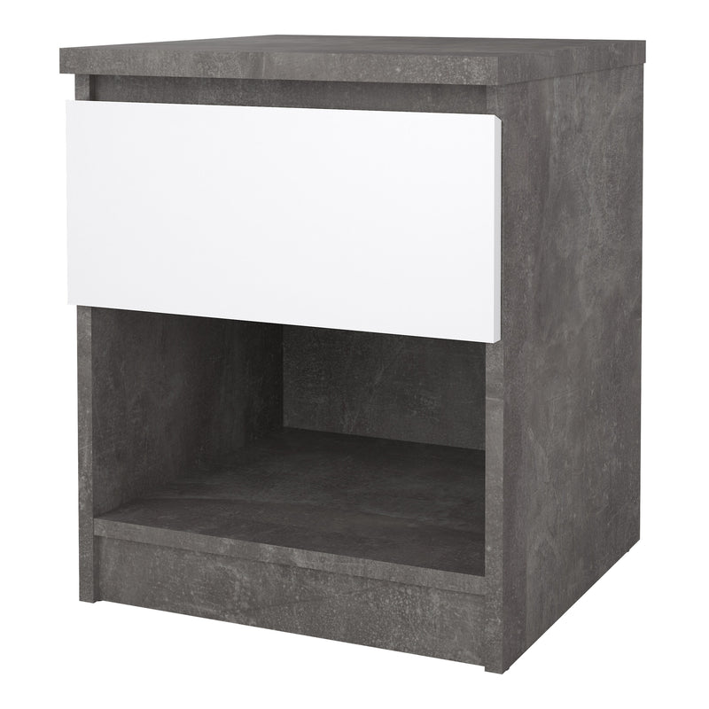 Naia Bedside 1 Drawer 1 Shelf – Concrete Grey – image 3