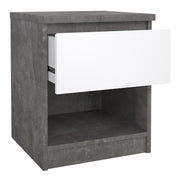 Naia Bedside 1 Drawer 1 Shelf – Concrete Grey – image 4
